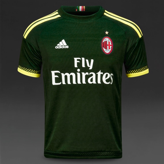 【ACミラン】2015-2016 3rdユニフォーム(adidas) Youths Soccer Jerseys - adidas AC Milan 15/16 Kids 3rd