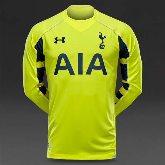 melodía Brote Alegre Camiseta de portero Under Armour Tottenham Hotspurs 15/16-Camisetas  oficiales de futbol-Amarillo-Blanco | Pro:Direct Soccer