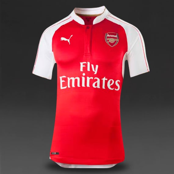 Football Shirts - Puma Arsenal 15/16 Authentic Home Jersey - Replica ...