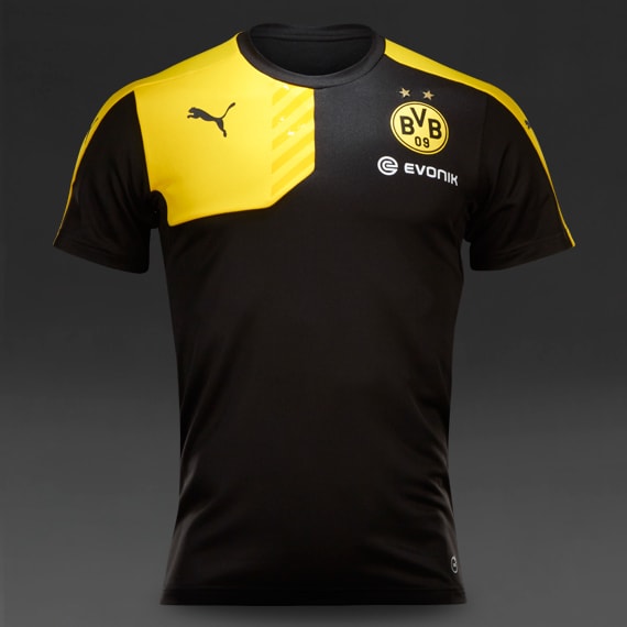 Football Shirts - Puma BVB Training Jersey - Replica Clothing - Black ...