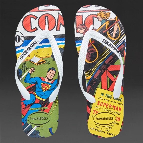 Superman store flip flops