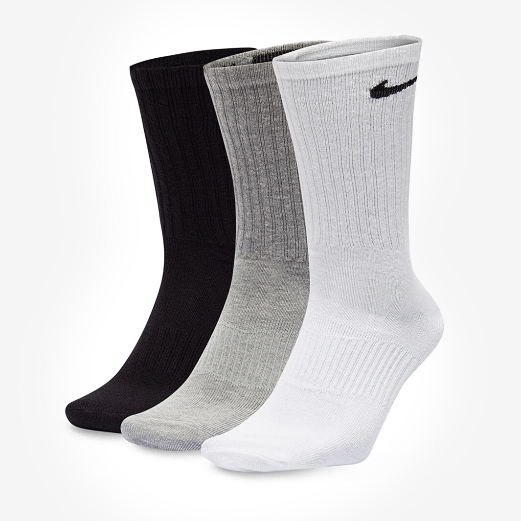 Mil millones Maquinilla de afeitar diario Pack de 3 calcetines Nike Lightweight-Ropa de deporte para  hombre-Gris-Negro-Blanco | Pro:Direct Soccer
