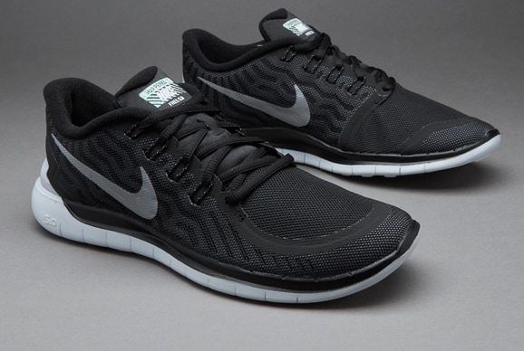 Nike Free 5.0 de correr para hombre-Negro-Plateado reflectante-Platino Pro:Direct