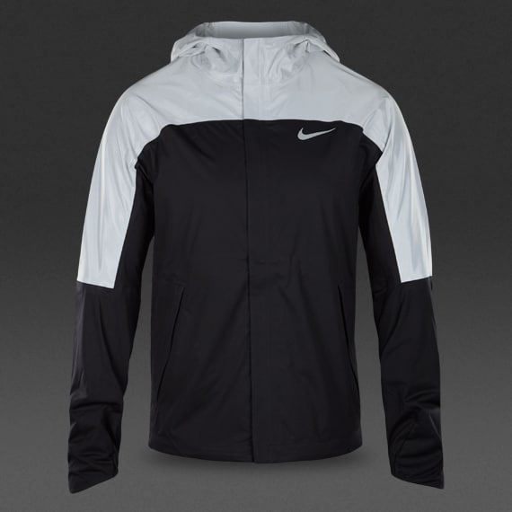 Nike Shieldrunner Flash Jacket Mens Clothing Black Reflective