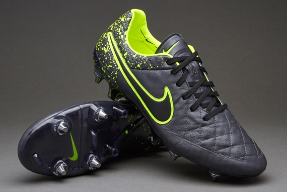 Nike Tiempo Legend SG-Pro - Soccer Cleats - Ground - Anthracite/Black/ Volt | Pro:Direct Soccer