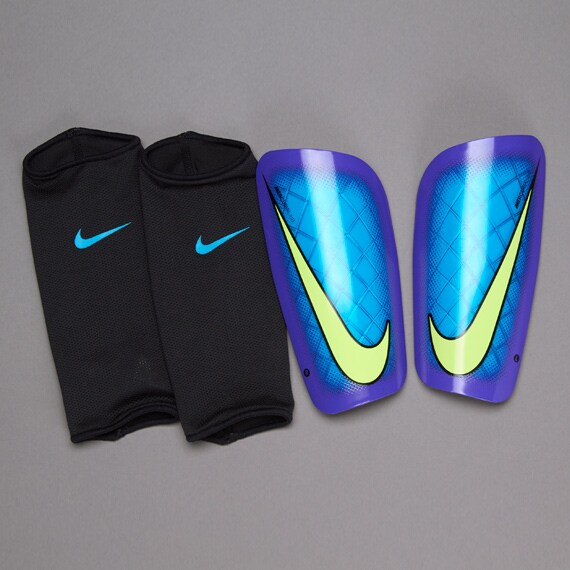 Nike Mercurial Lite Shinpads Soccer Shin Guards Blue Lagoon/Hyper