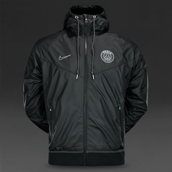 Chaqueta Nike Paris Saint-Germain Authentic Windrunner -Ropa fútbol-Negro-Plateado | Pro:Direct Soccer