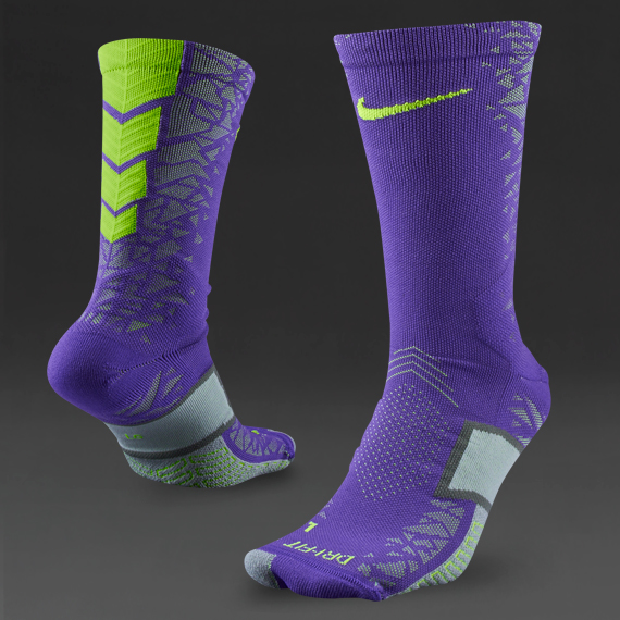 Nike Elite Socks Purple And Grey