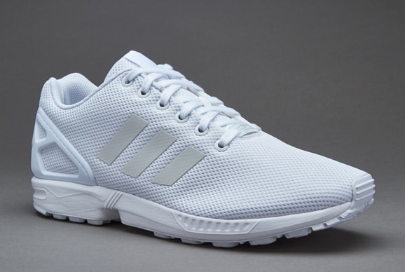しろ Mens Shoes - adidas Originals ZX Flux - White / White / White