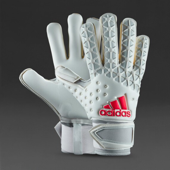 oasis Llevar Cuidar adidas Ace Pro Classic - Goalie Gloves - Goalkeeping - White/Solid  Grey/Shock Red 