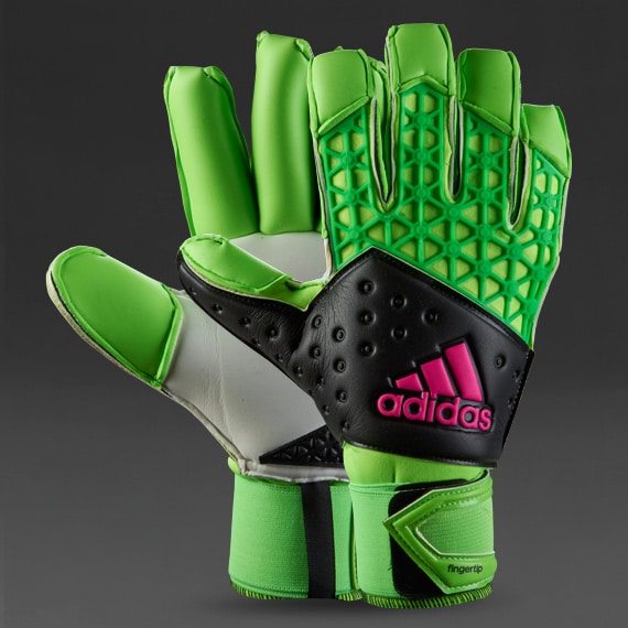 Ace Zones FT - Goalie Gloves Goalkeeping Solar Green/Core Black/Shock Pink/White