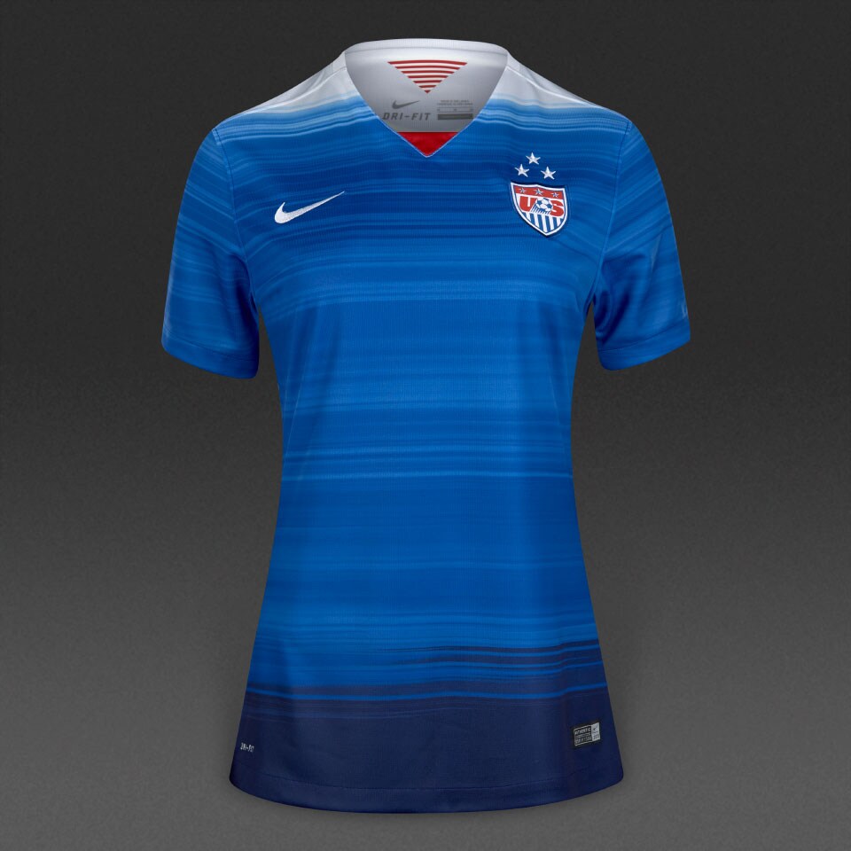 Nike USA SS Away Stadium Jersey Replica Apparel Blue/White