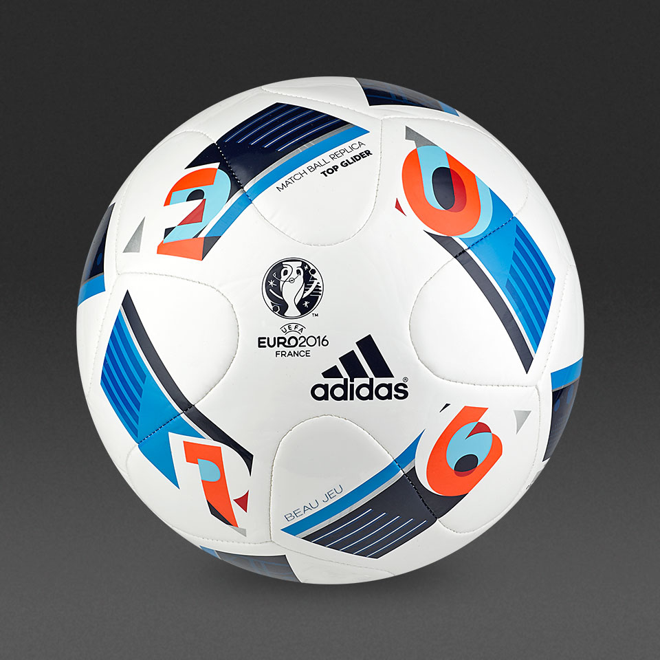 Hostil postura diario Balón adidas Euro 16 Top Glider -Balones de futbol-Blanco-Azul-Índigo |  Pro:Direct Soccer