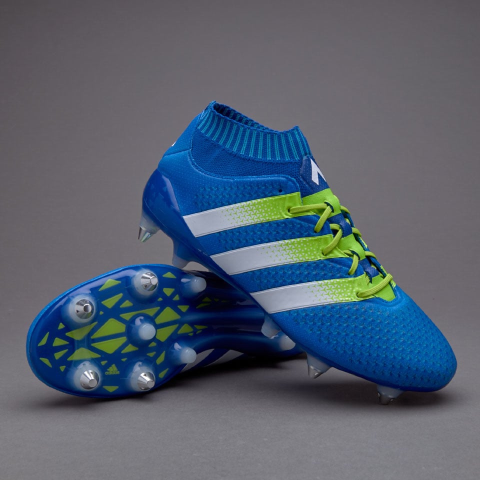adidas ACE 16.1 SG -Botas de futbol-Terrenos blandos- Azul-Amarillo-Blanco Pro:Direct Soccer