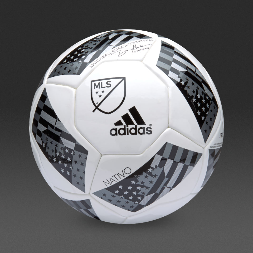 adidas 16 MLS Official Match Ball - Soccer Balls - White/Shock Blue/Black