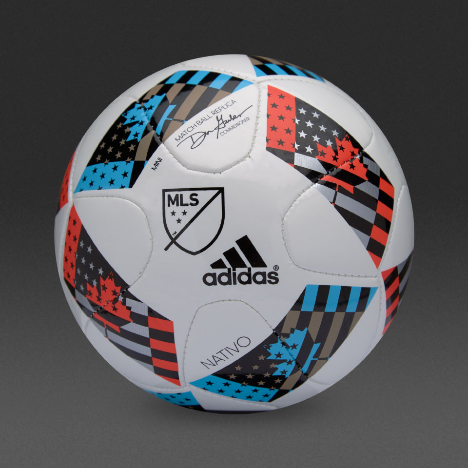 adidas 16 MLS Glider Ball Soccer Balls White/Shock Blue/Black