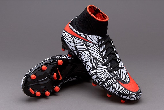 Nike Kids Neymar HyperVenom Phantom II NJR FG - Junior Soccer Shoes - Firm Ground - Crimson/White