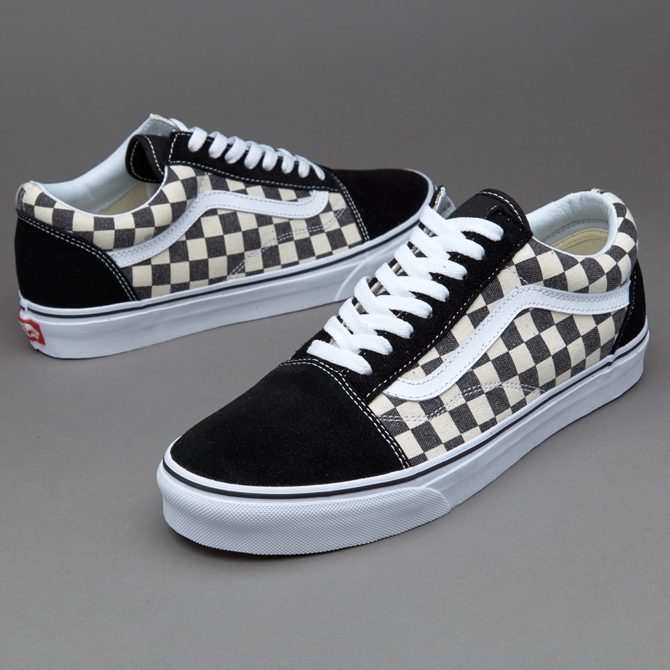 Mens Shoes - Vans Old Skool - Checkerboard Black - V3Z6IB9