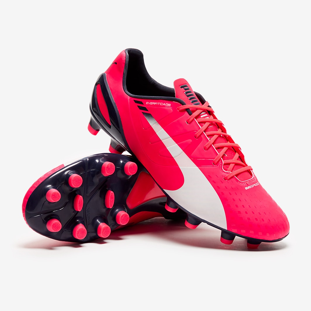 Puma evoSPEED 1.3 FG Bright Plasma Bright Peacock Firm Ground Mens Boots Pro Direct Soccer