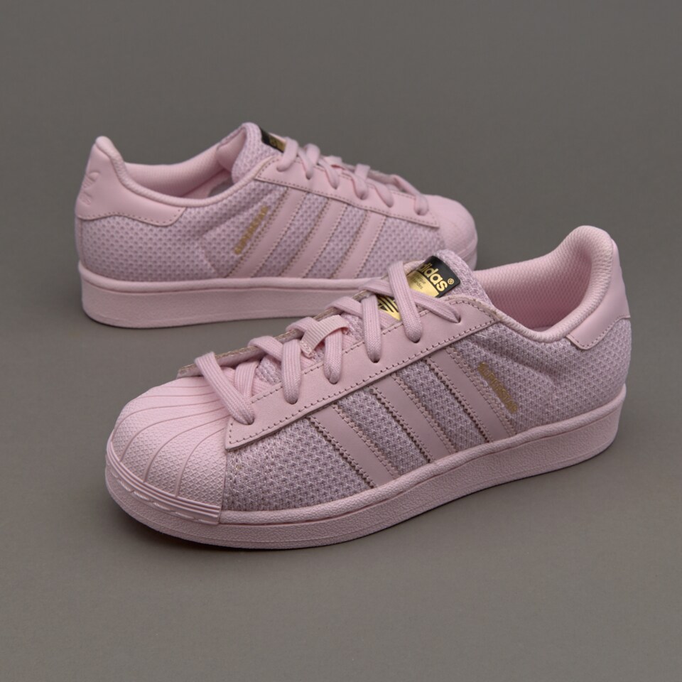 Girls Shoes - adidas Originals Junior Superstar - Clear Pink - S76623 ...