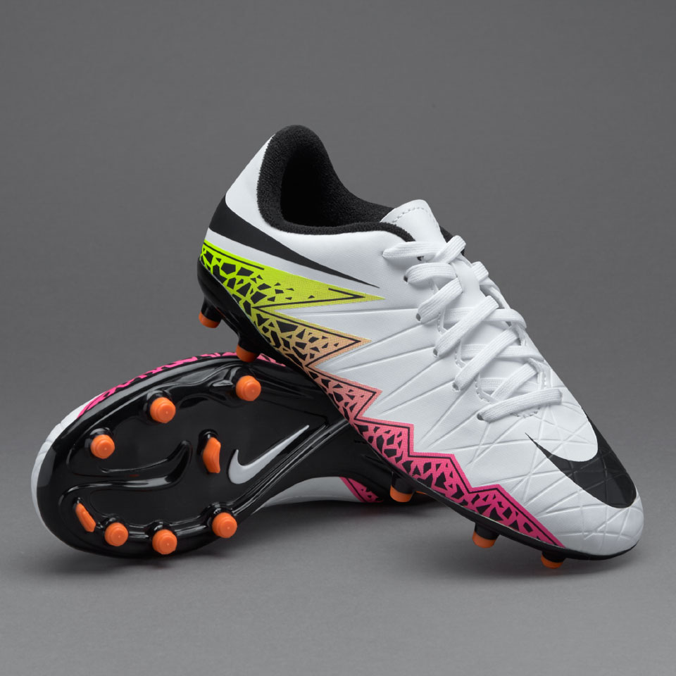 Vinagre Juramento mármol Nike Hypervenom Phelon II FG para niños- Botas de futbol-Blanco/Negro/Naranja  total/Volt | Pro:Direct Soccer