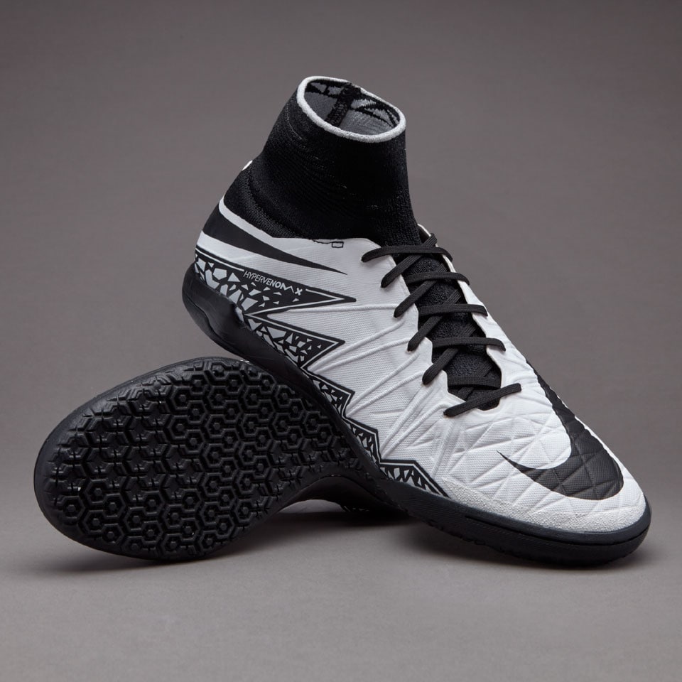 Ventilación Gárgaras Corbata Nike HypervenomX Proximo IC - Mens Soccer Cleats - Indoor - White/Black 