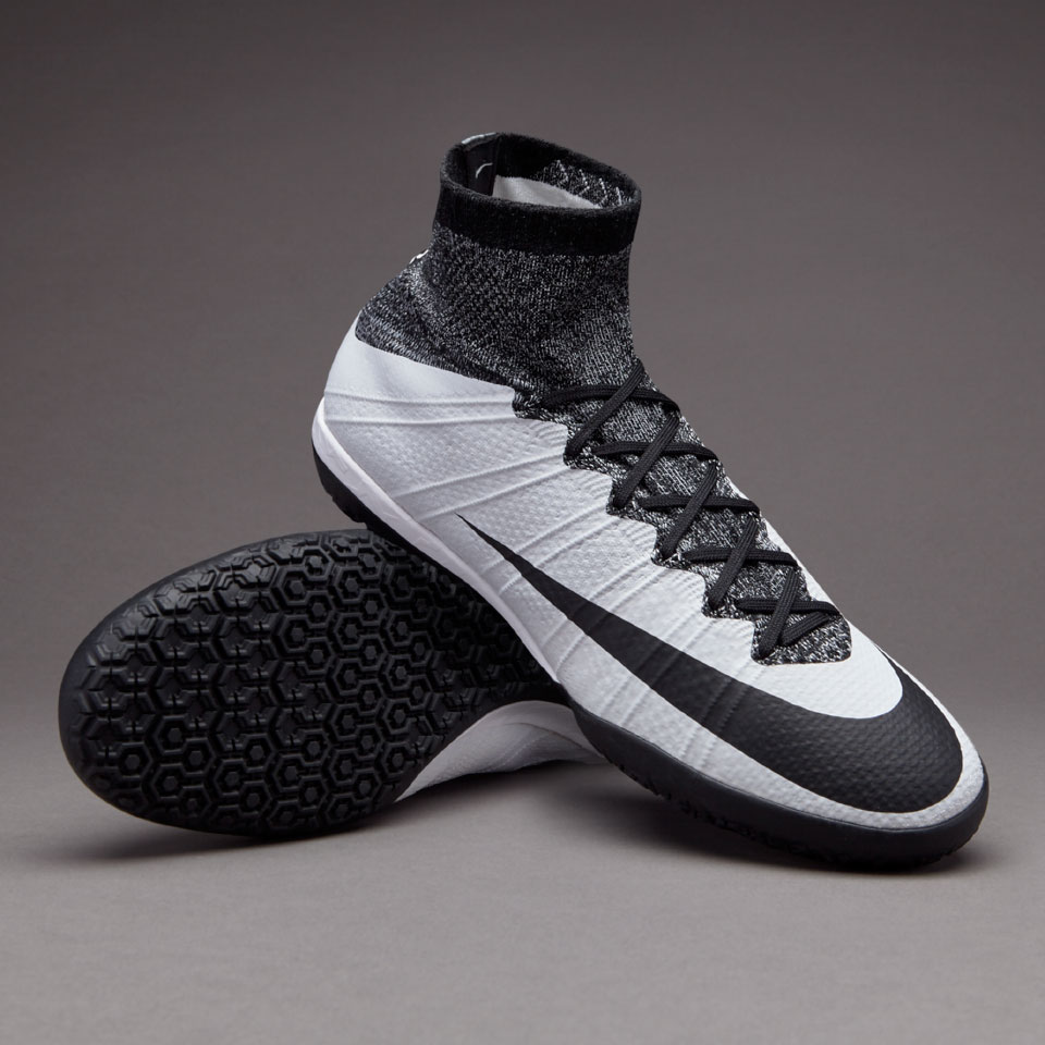 Propuesta alternativa botella Hormiga Nike MercurialX Proximo IC - Mens Soccer Cleats - Indoor - White/Black 