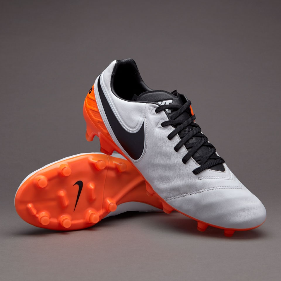 alondra Alrededores Tres Nike Tiempo Legacy II FG - Botas de fútbol-Blanco/Negro/Naranja total/Volt  | Pro:Direct Soccer