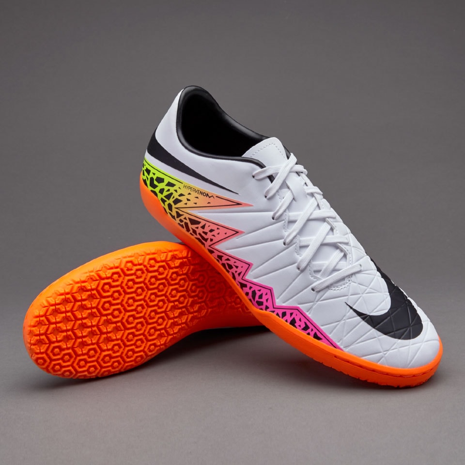 aspecto Hambre Dibujar Nike Hypervenom Phelon II IC -Zapatillas de futbol-Blanco/Negro/Naranja  total/Volt | Pro:Direct Soccer