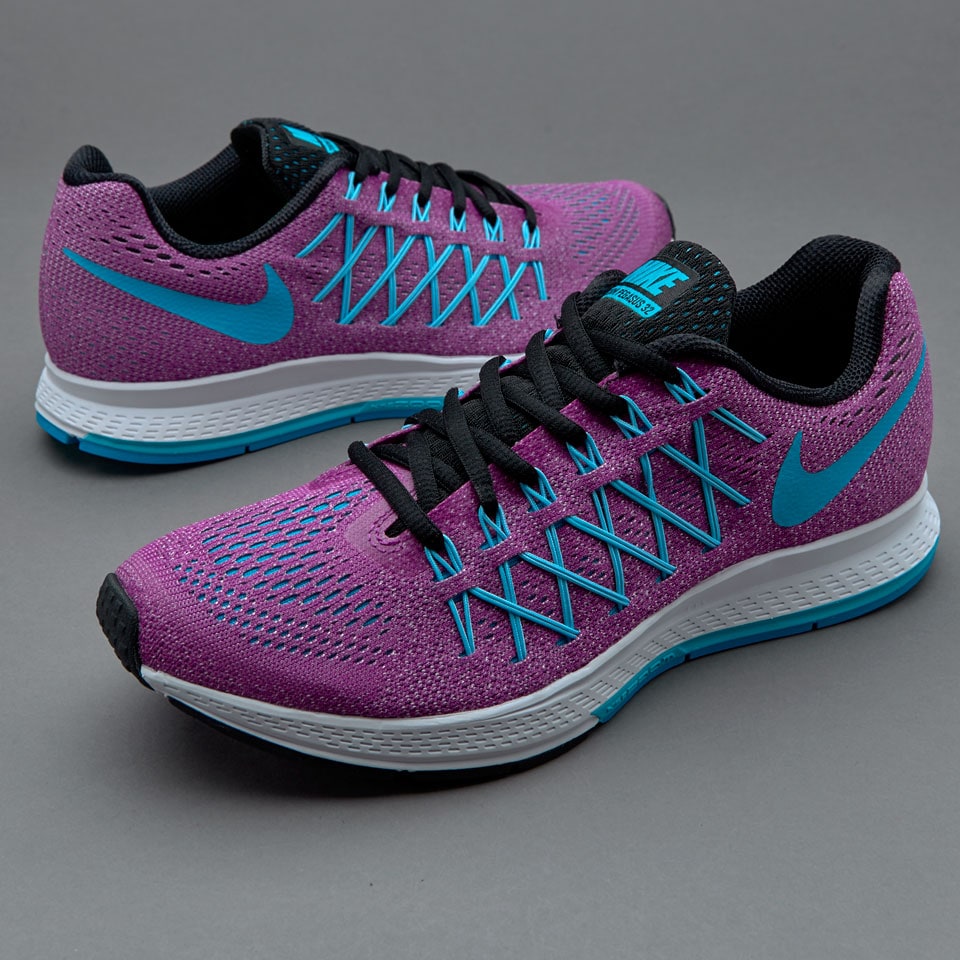 Bolos Expectativa comportarse Nike Air Zoom Pegasus 32 para mujer-Zapatillas para mujer-Violeta/Azul/Blanco/Negro  | Pro:Direct Soccer