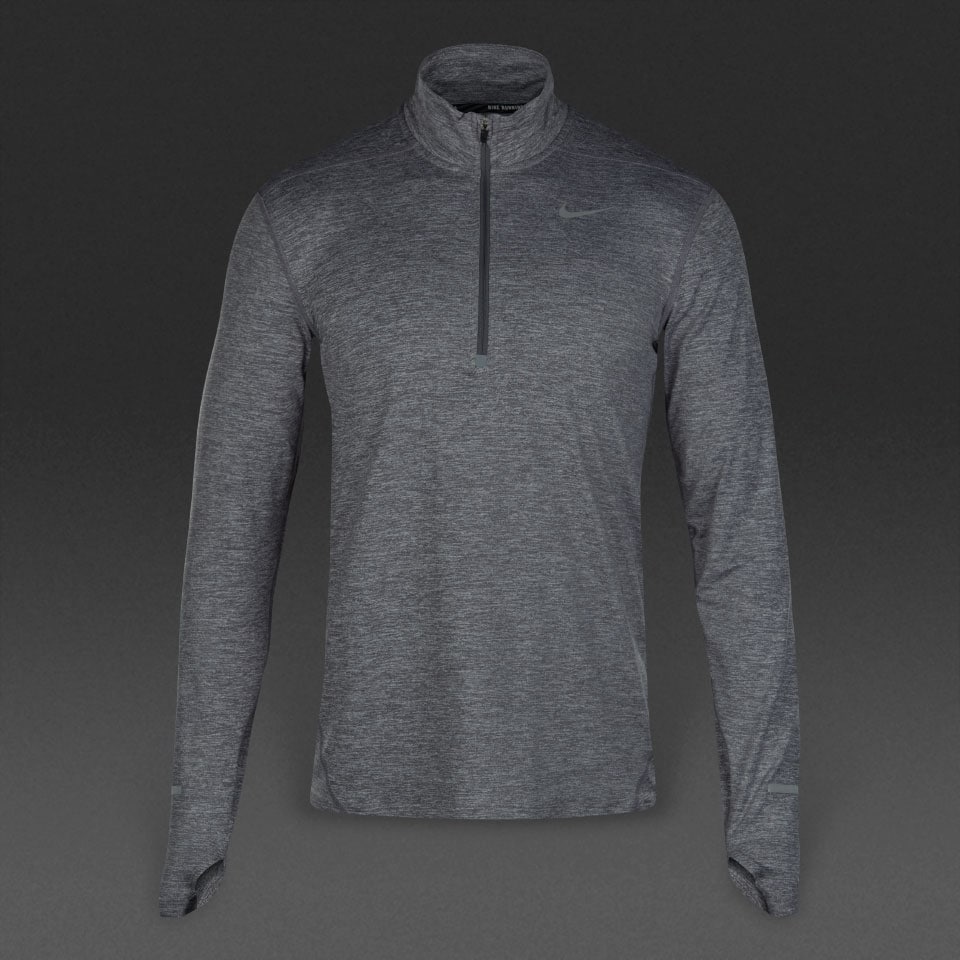nike element half zip top grey