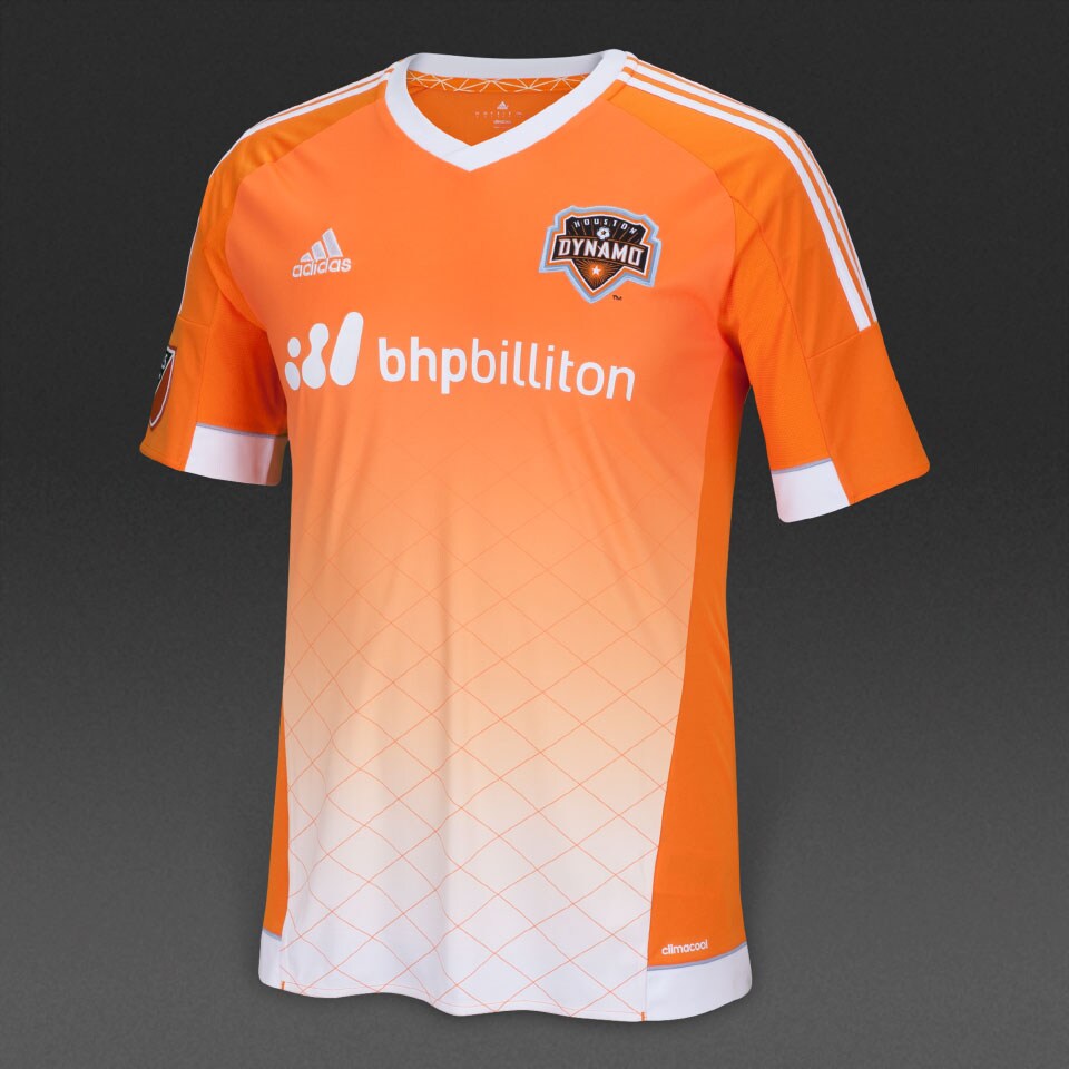 adidas Replica Houston Dynamo 15/16 Home Shirt Orange/White/Green