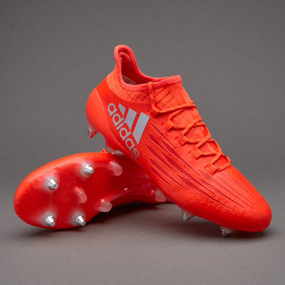 adidas X 16.1 SG-Botas de fútbol-Terrenos blandos-Rojo/Plateado/Rojo alta | Pro:Direct Soccer