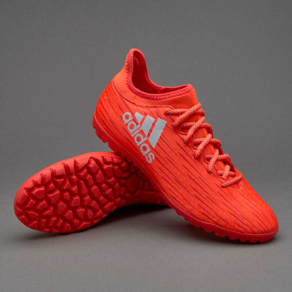 X 16.3 TF -Zapatillas de fútbol- Rojo/Plateado/Rojo alta resolución Pro:Direct Soccer