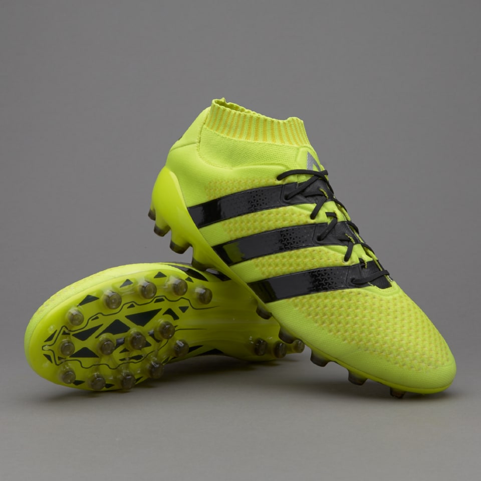 adidas ACE 16.1 AG -Botas fútbol-Cesped artificial- Amarillo solar/Negro/Plateado | Pro:Direct