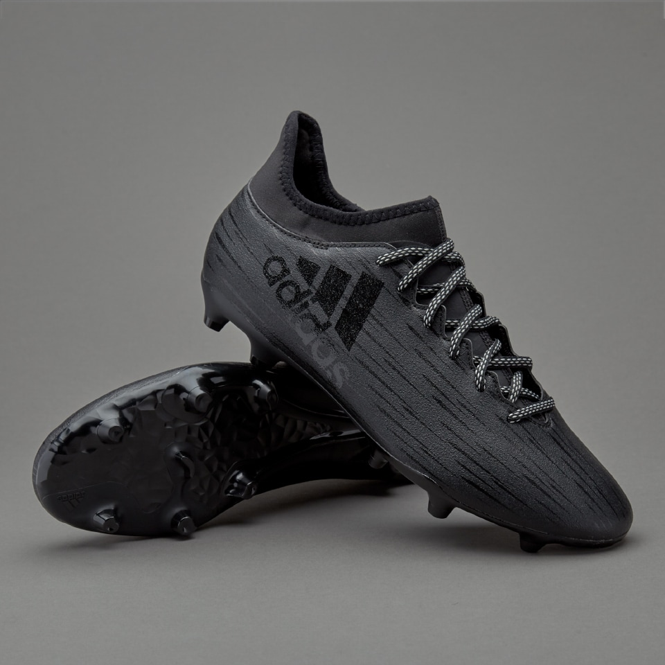 adidas X 16.3 FG/AG - Botas de fútbol-Terrenos firmes-Negro/Gris | Pro:Direct Soccer