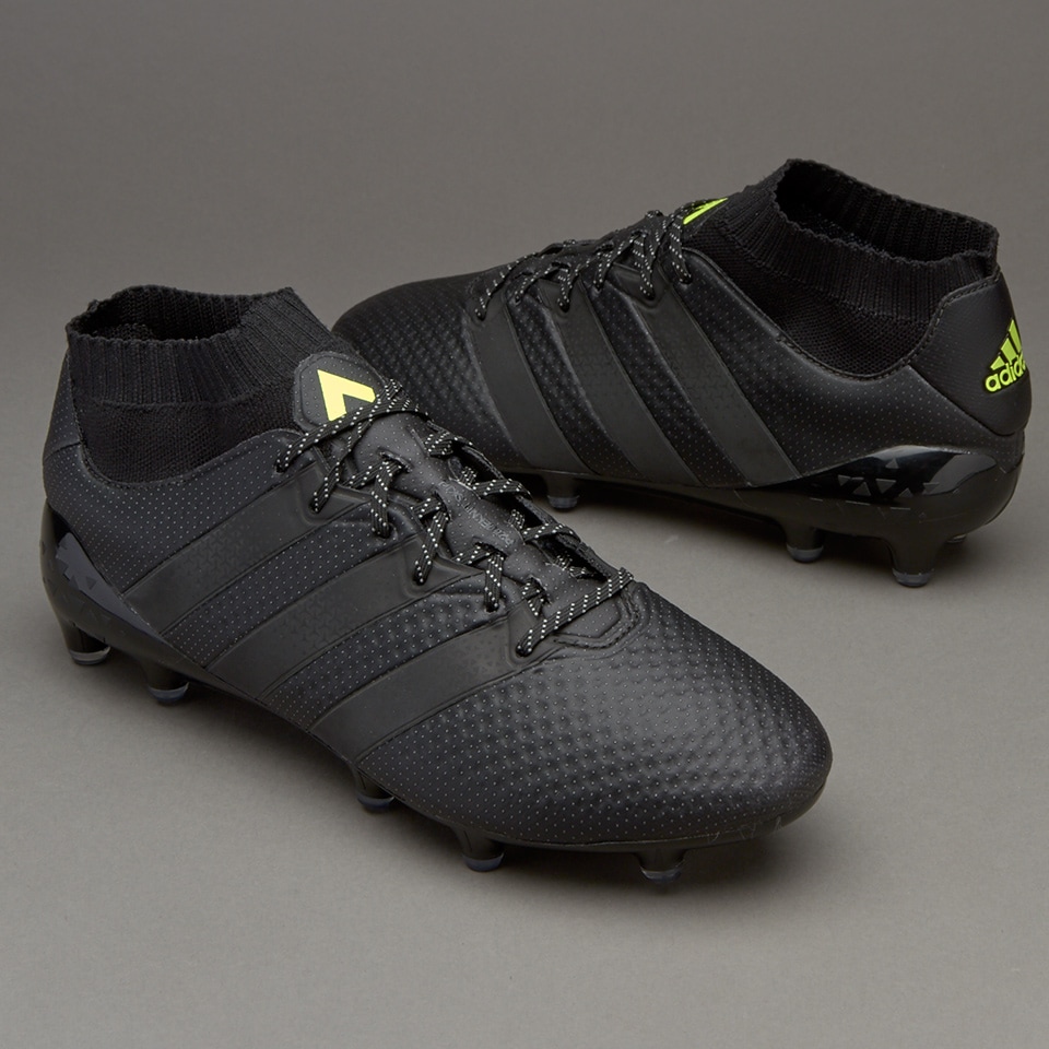 adidas ACE 16.1 Primeknit FG -Botas de fútbol-Terrenos firmes- Negro/Amarillo solar | Soccer