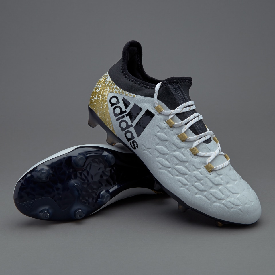 Onbelangrijk indruk stil adidas X 16.2 FG/AG - Mens Soccer Cleats - Firm Ground - White/Core  Black/Gold Metallic 