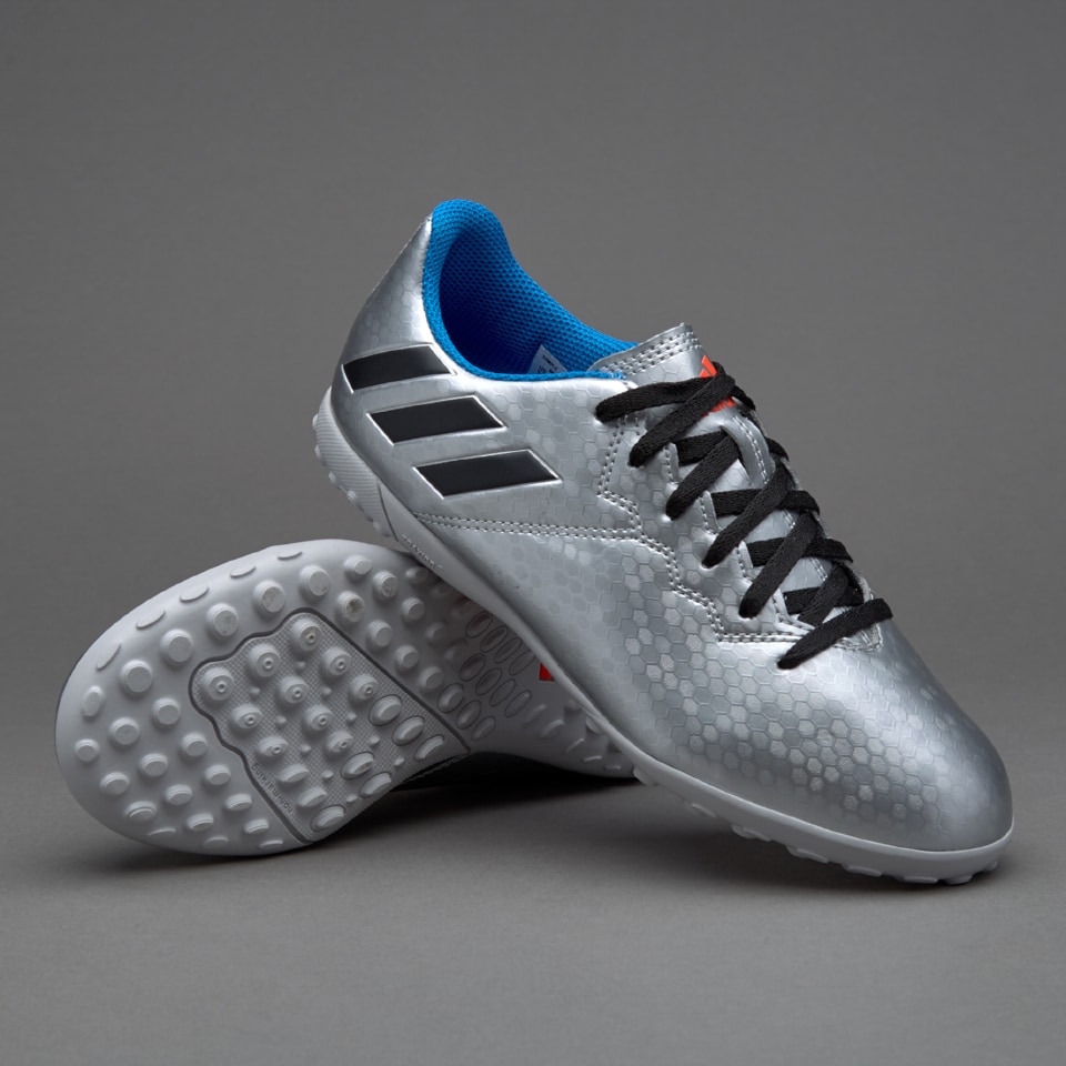 adidas Messi 16.4 TF para niños-Zapatillas de fútbol-Plateado metalizado/Negro/Azul | Soccer