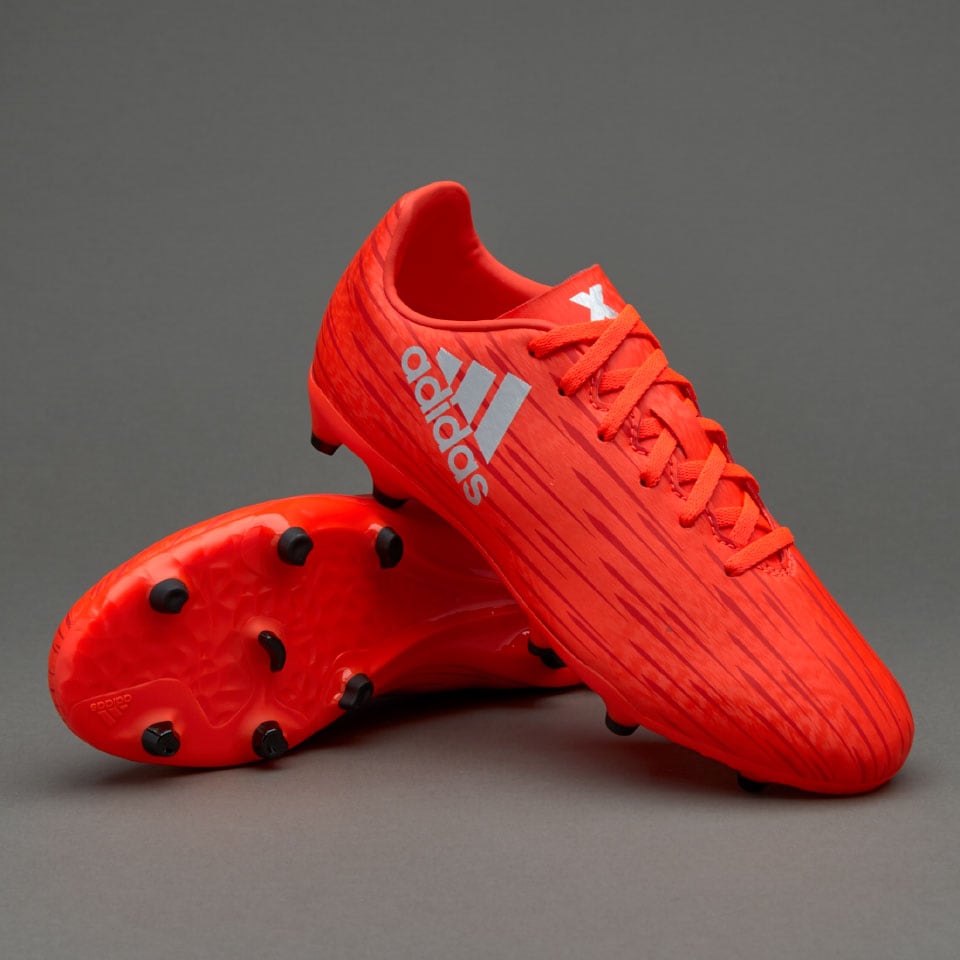 adidas X 16.3 FG/AG para niños-Botas fútbol-Terrenos firmes-Rojo/Plateado/Rojo alta resolución | Pro:Direct Soccer