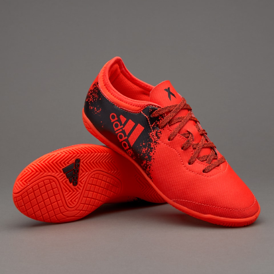 adidas X 16.3 Court para niños -Zapatillas de fútbol -Rojo solar/Negro | Pro:Direct