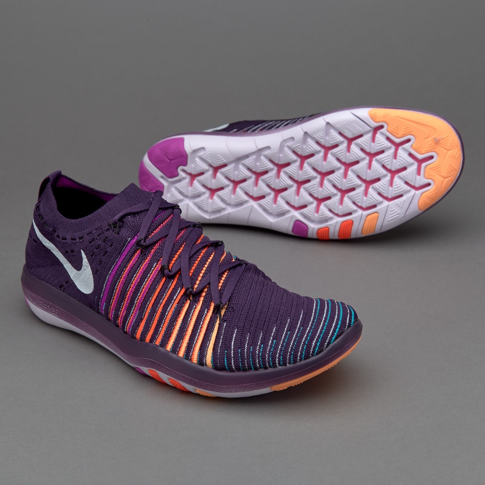 Nike Womens Free Transform Flyknit Grnd Purple/White-Hyper Violet-Total  Crimson