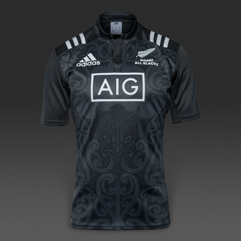 Maglietta Haka New Zealand Maori - Tifoso Rugby, Cotone, Design Nero Con Guerriero - Foto 2