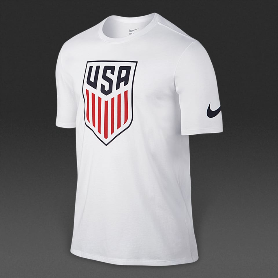 Nike USA Crest Tee White/White Mens Replica Jerseys