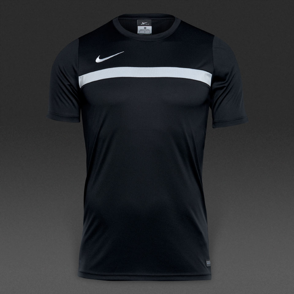 Camiseta de entrenamiento Nike Academy 16 para niños MC - Ropa para equipos de futbol - Negro/Blanco | Soccer