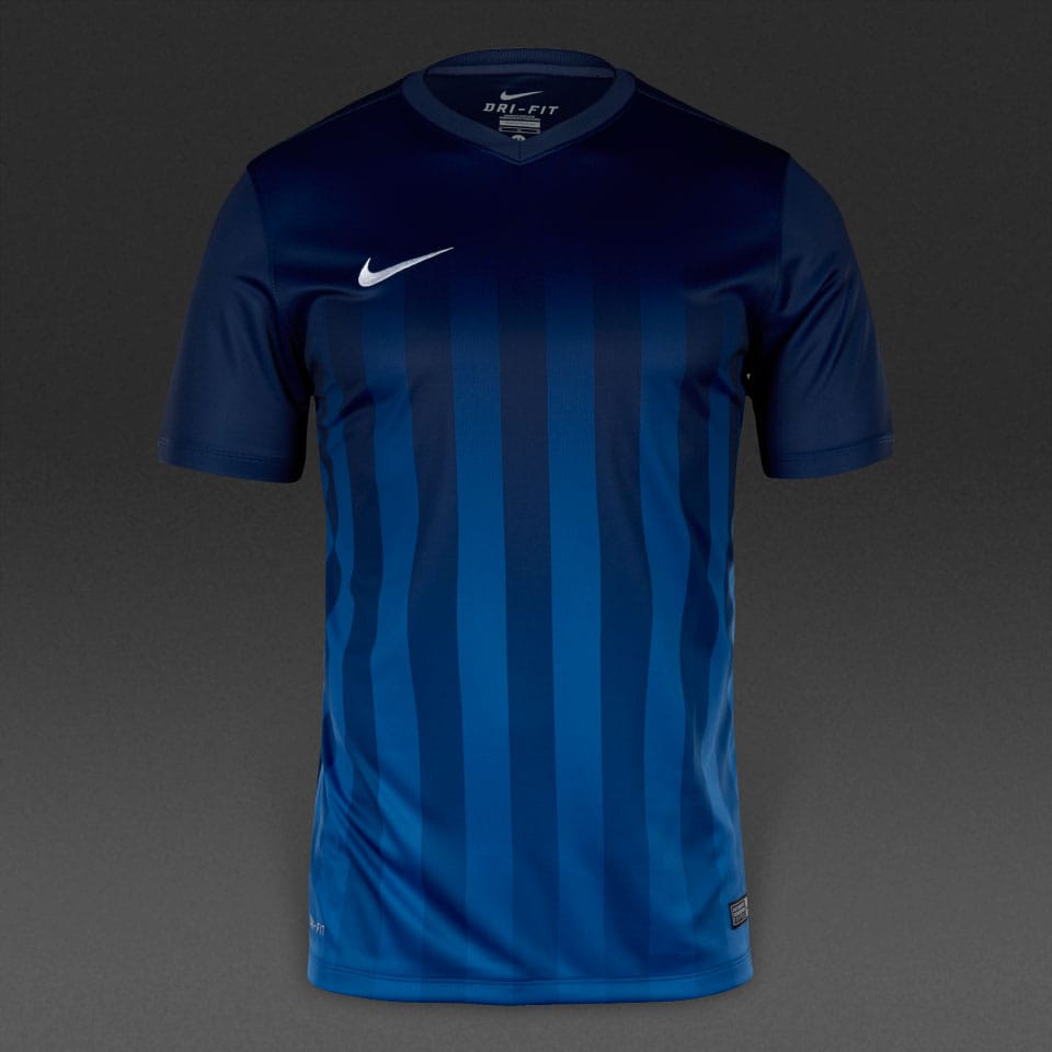 pánico Labe Ruina Nike Striped Division II SS Jersey - Mens Football Teamwear - Midnight  Navy/Royal Blue/White | Pro:Direct Soccer