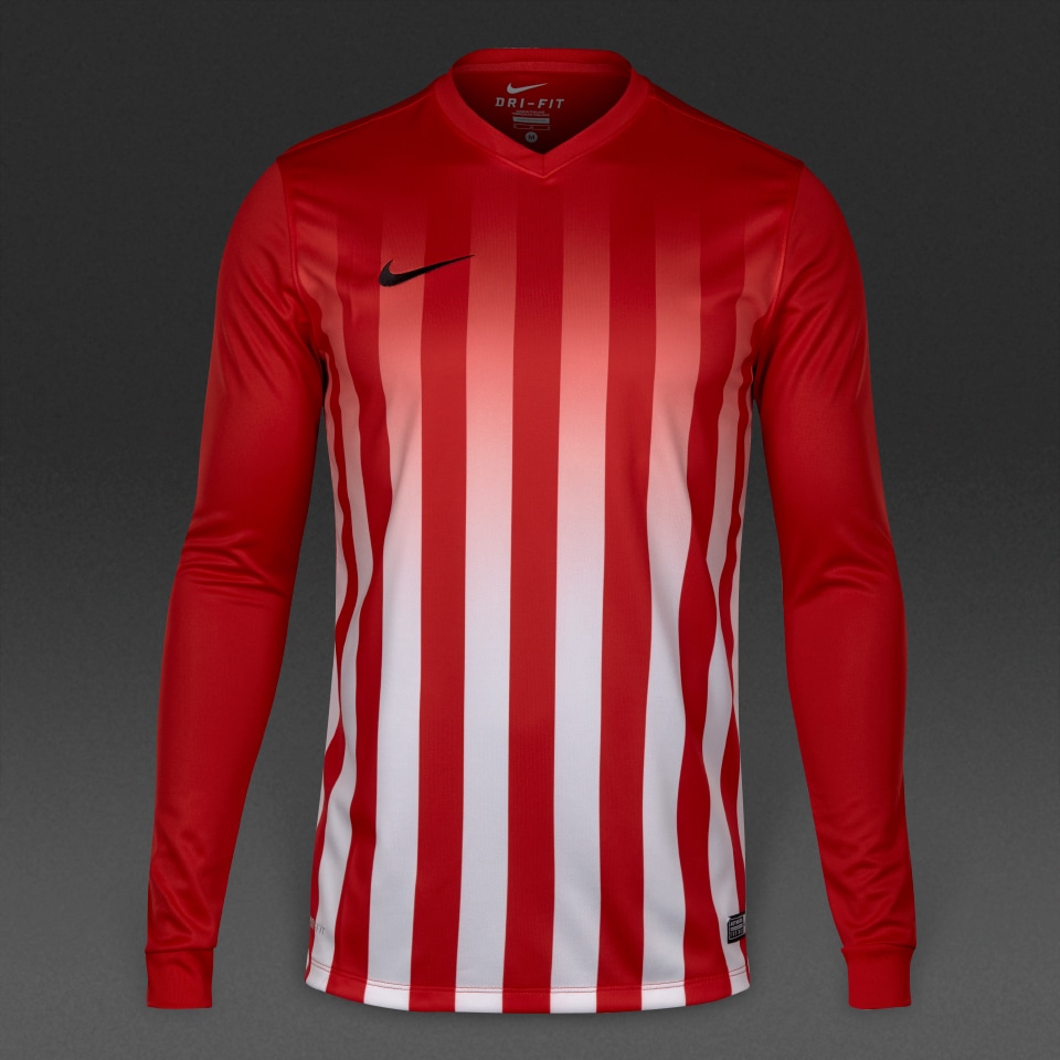 Nike Striped Division LS Jersey - Football Teamwear - University Red/White/Black Pro:Direct Soccer