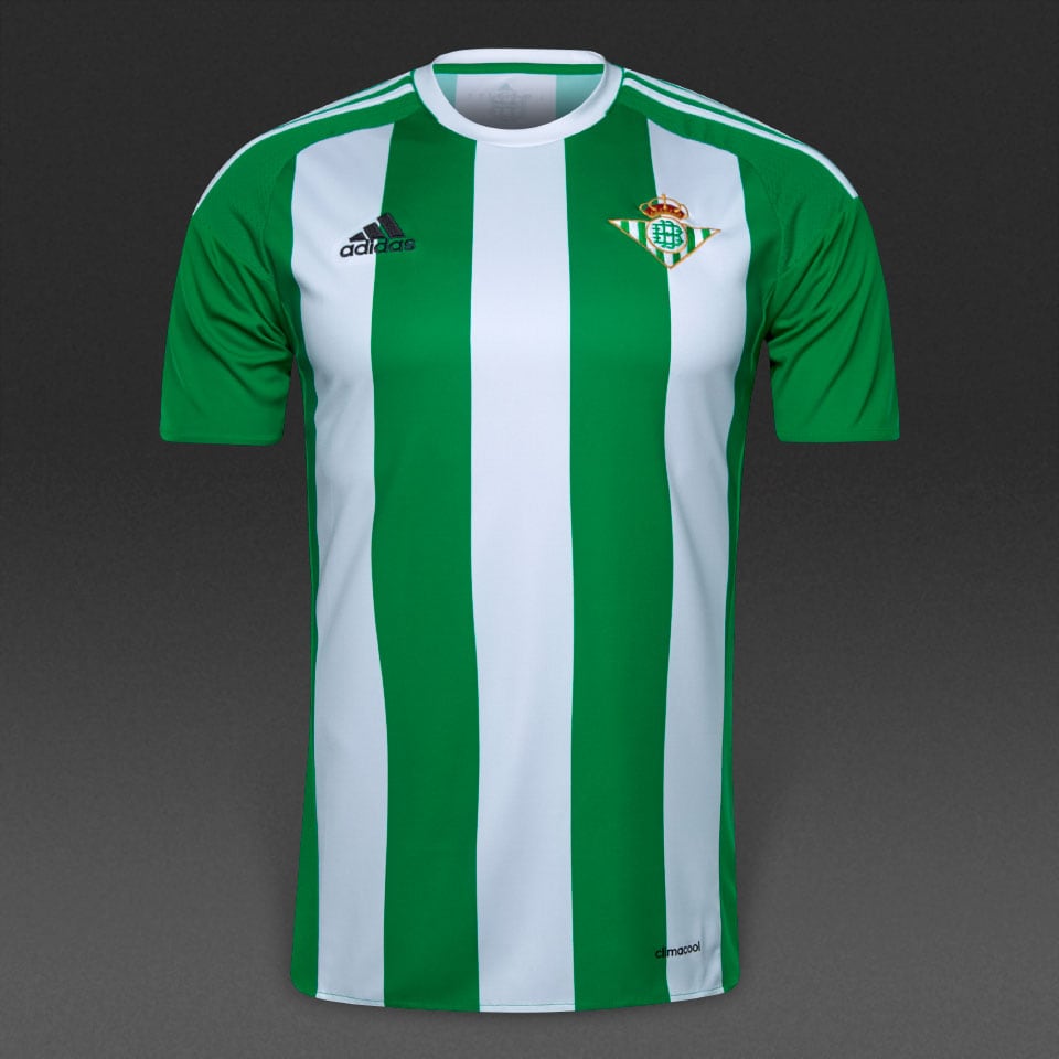 Camiseta adidas Real Betis 16/17 Primera equipación-Camisetas oficiales de futbol-Verde/Blanco | Pro:Direct