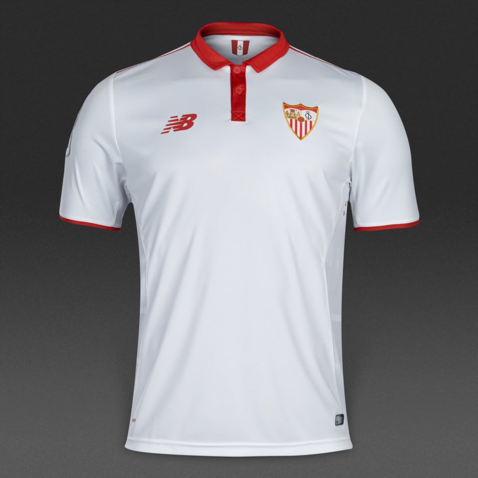New Balance Sevilla FC Home SS Jersey - Mens Replica - - White
