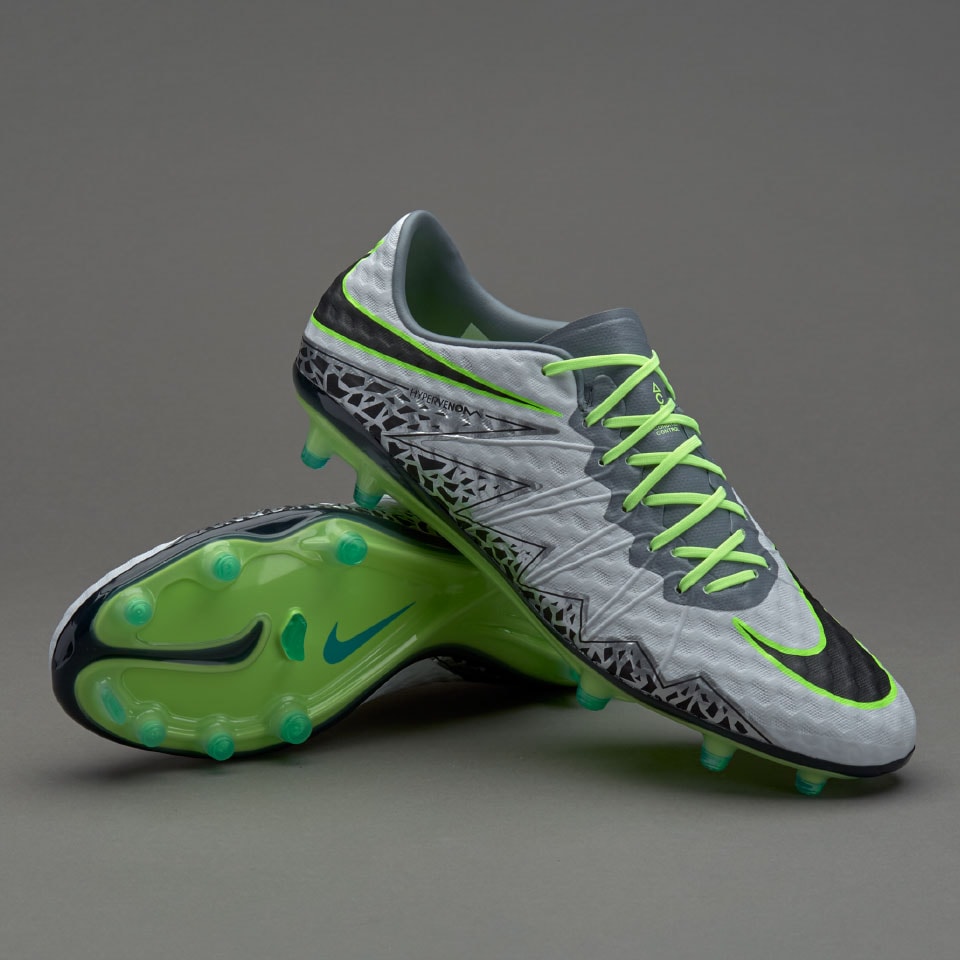 Nike Phinish - Botas de futbol-Terrenos firmes-Platino/Negro/Verde fantasma Pro:Direct Soccer